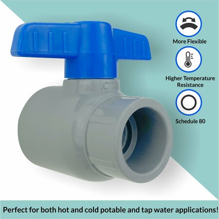 American Built Pro Ball valve 1/2 in. Slip x Slip CPVC Schedule 80, 3PK BVCP050-P3